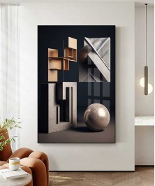Black Frame 60*90 Cm Crystall Porsalein Painting American Style For Living Room